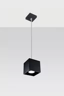 Lampy sufitowe - Sollux Lighting Lampa wisząca QUAD 1 czarny - miniaturka - grafika 1