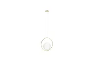 Lampy sufitowe - Wisząca lampa szklana Jumbo AZ4983 ball kula złota - miniaturka - grafika 1