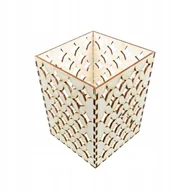 Świeczniki - Lampion drewniany latarenka ze sklejki decoupage ozdoba świecznik 14cm - miniaturka - grafika 1