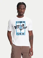 Koszulki męskie - Kappa T-Shirt 351U8JW 001 Biały Regular Fit - miniaturka - grafika 1