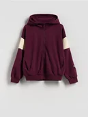 Bluzy dla chłopców - Reserved - Bawełniana bluza - bordowy - miniaturka - grafika 1