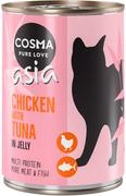 Mokra karma dla kotów - Zestaw Cosma Asia w galarecie, 12 x 400 g - Kurczak z tuńczykiem - miniaturka - grafika 1