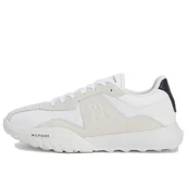 Buty sportowe męskie - Buty Tommy Hilfiger Retro Modern Runner Mix FM0FM04363-YBR - białe - miniaturka - grafika 1