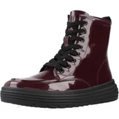 Botki damskie - Geox Dziewczęce botki J Phaolae, Dk Burgund, 1 UK - miniaturka - grafika 1