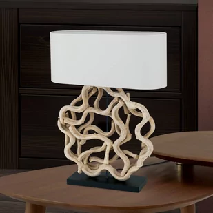 Lampa stołowa Nathan z drewnianą stopą - Lampy stojące - miniaturka - grafika 2