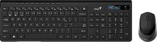 Klawiatura + mysz Rapoo GENIUS set klávesnice+myš SlimStar 8230, Bezdrátový set Bluetooth + 2,4GHz, USB, CZ+SK layout, černá 31340015409 - Zestawy myszka + klawiatura - miniaturka - grafika 1