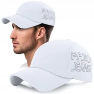 Czapki i chusty sportowe męskie - Letnia CZAPKA z Daszkiem Sportowa Bejsbolówka BIAŁA Lekka Pako Jeans - miniaturka - grafika 1