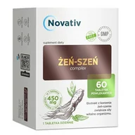 Witaminy i minerały - Novativ, żeń-szeń complex, 60 tabletek powlekanych - miniaturka - grafika 1