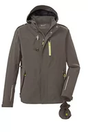 Kurtki męskie - Killtec Męska kurtka funkcyjna dla właścicieli psów z odpinanym kapturem, wodoszczelna KOS 149 MN JCKT, zielono-antracytowy, XL, 38414-000 - miniaturka - grafika 1