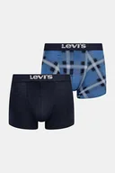 Majtki damskie - Levi's bokserki 2-pack kolor niebieski 37149-1184 - miniaturka - grafika 1