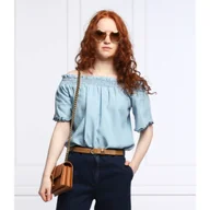 Bluzki damskie - Pinko Bluzka INTUITIVA | Relaxed fit | denim - miniaturka - grafika 1