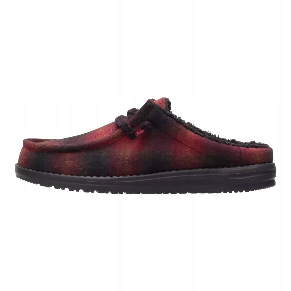 HeyDude Męskie Lekkie Mokasyny Buty Półbuty Wsuwane Wally Slip Plaid 43