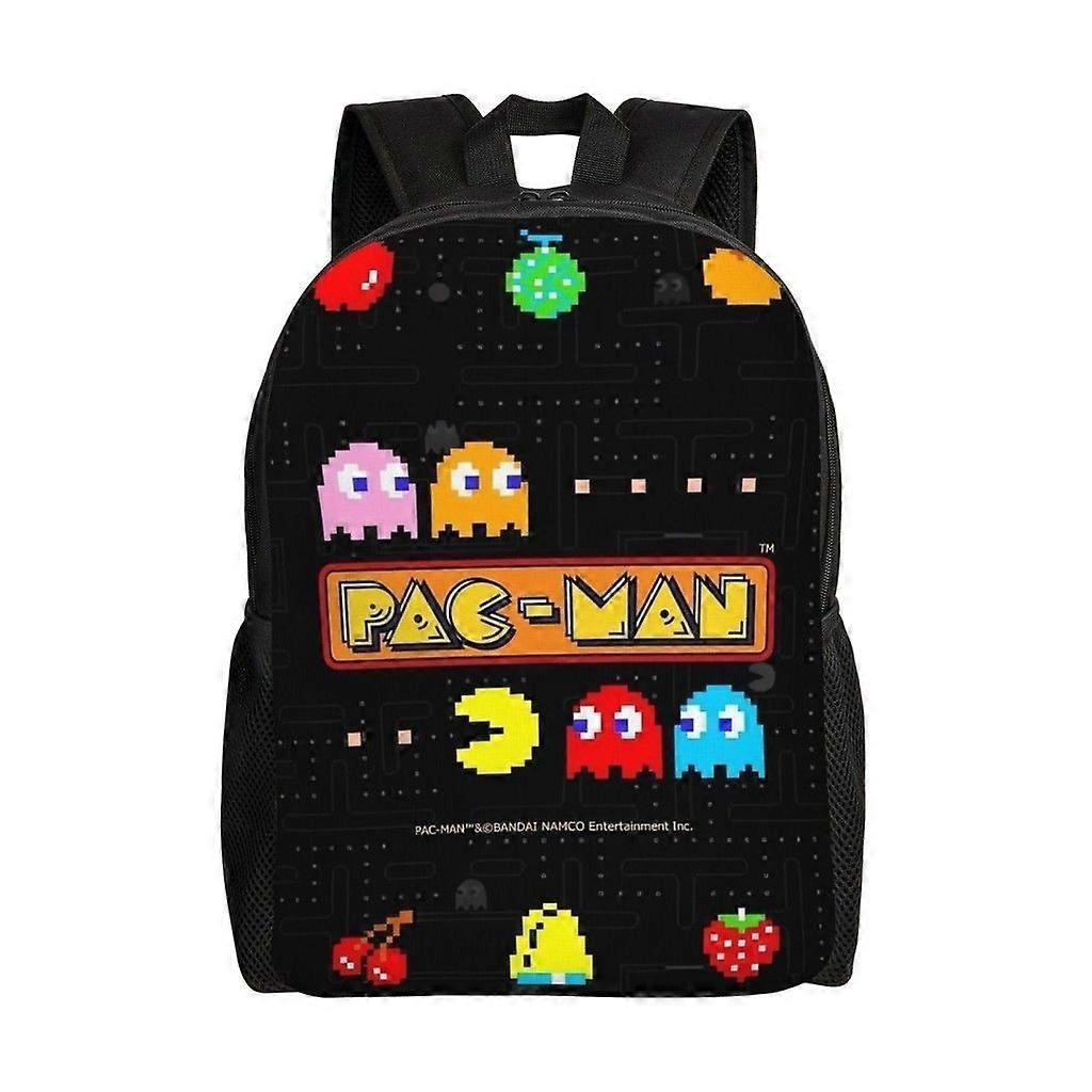 PAC MAN Wszechstronny plecak Zmywalny plecak szkolny w stylu casual Modna torba na komputer z tkaniny Oxford Unisex-hk3608