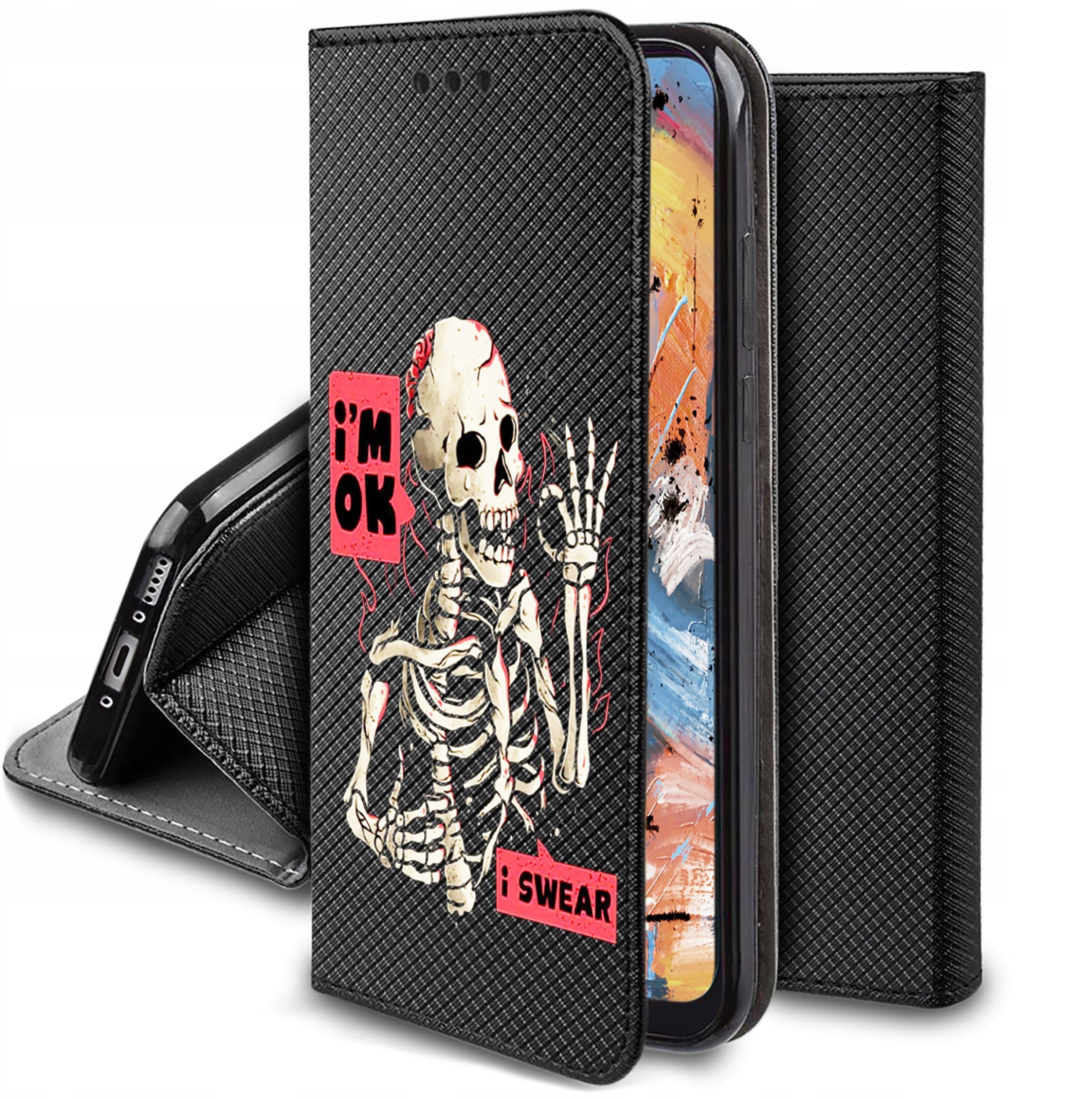 Etui do Samsung Galaxy A35 A35 5G MAGNET WZORY CASE PORTFEL + SZKŁO 9H