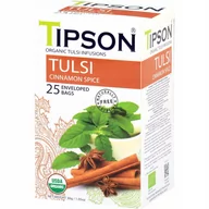 Herbata - Tipson Organic Tulsi Cinnamon Spice Herbata Ziołowa Cynamon Kardamon Pomarańcza Saszetki - 25 X 1,2 G - miniaturka - grafika 1