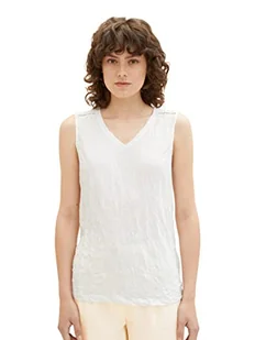TOM TAILOR Damski 1037429 Top, 10315-Whisper White, XXS, 10315 - Whisper White, XXS - Koszulki i topy damskie - miniaturka - grafika 1