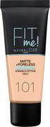 Podkłady do twarzy - Maybelline Fit Me Podkład Matujący 101 30ML - miniaturka - grafika 1