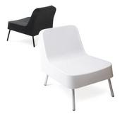 Fotele - Fotel BOB biały z tworzywa - miniaturka - grafika 1