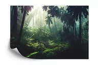 Fototapety - SK Fototapeta Dark Rainforest, Sun Rays Through The Trees, Rich Jungle Greenery. Atmospheric Fantasy Forest. 3D . emix - miniaturka - grafika 1