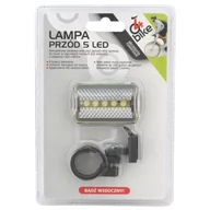 Lampki rowerowe - Lampka rowerowa przednia 5LED STD 4bike - miniaturka - grafika 1