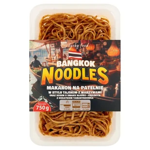 Lucky Food Bangkok Noodles Makaron na patelnię w stylu tajskim z warzywami 750 g - Szybkie dania obiadowe - miniaturka - grafika 1