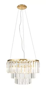 Maxlight LAMPA wisząca MONACO P0423 kryształowa OPRAWA zwis glamour crystal złoty przezroczysty P0423 - Lampy sufitowe - miniaturka - grafika 1