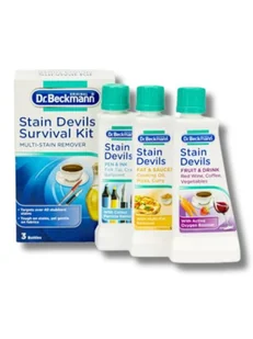 Zestaw odplamiaczy do plam tłuszcz długopis kawa wino dr. beckmann niemiecki3x50ml - Środki do prania - miniaturka - grafika 1