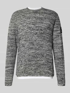 Sweter z dzianiny kroju regular fit z mieszanki bawełny - Swetry męskie - miniaturka - grafika 1