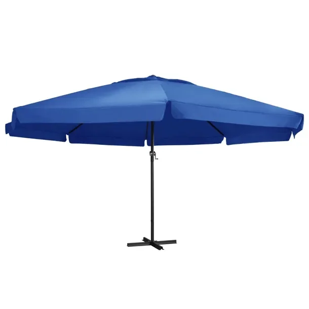 Parasol ogrodowy UV z mechanizmem korbowym, lazurowy, 500x300 cm, aluminiow