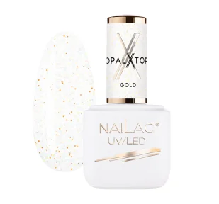 NAILAC OPALX TOP HYBRYDOWY GOLD 7ML - Lakiery hybrydowe - miniaturka - grafika 1