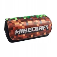 Piórniki - Piórnik MINECRAFT młodzieżowy Szkolny Przedszkolny dwukomorowy - Czarny - miniaturka - grafika 1