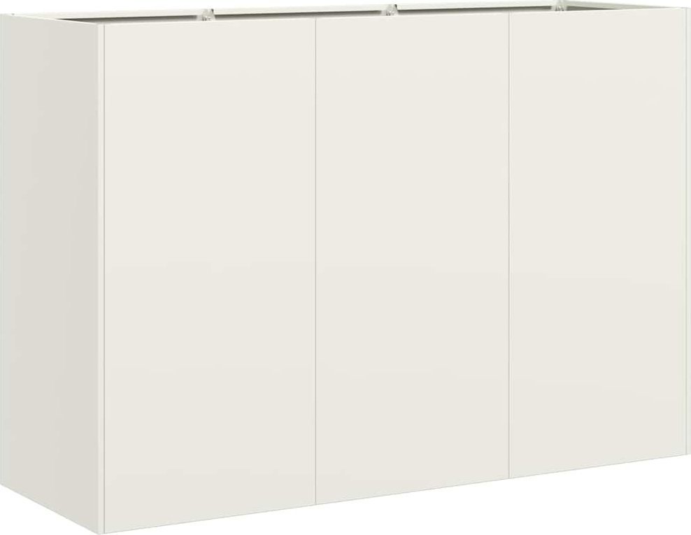 VidaXL Donica, biała, 120x40x80 cm, stal walcowana na zimno