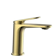 Baterie umywalkowe - Rea Bateria Umywalkowa REA Marco Brush Gold Złota Szczotkowana Niska - miniaturka - grafika 1