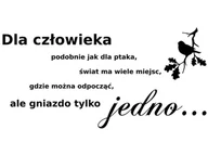 Naklejki na ścianę - Cytaty, Gniazdo tylko jedno, Naklejka ścienna, 100x50 cm - miniaturka - grafika 1