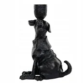 Świeczniki - ŚWIECZNIK KANDELABR PIES czarny mat do salonu sypialni - miniaturka - grafika 1