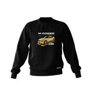 Bluzy męskie - Czarna bluza BMW E90 M3 żółta-XL - miniaturka - grafika 1