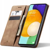 Etui i futerały do telefonów - Spacecase Etui Wallet Galaxy A53 light brown - miniaturka - grafika 1