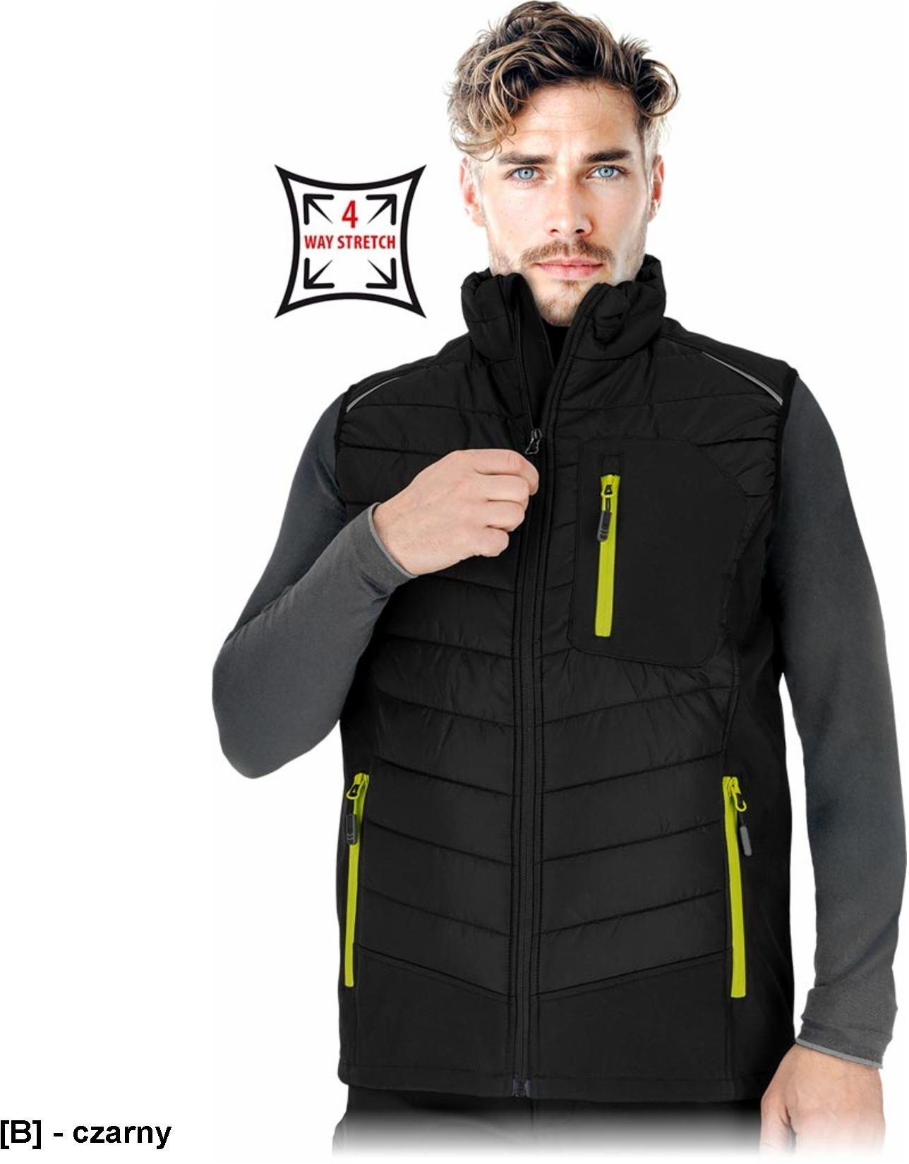 LH-GRANDE-V - Pikowany bezrękawnik ochronny ocieplany, męski 3XL