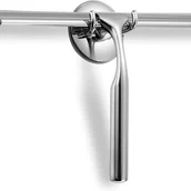 Myjki do okien - Ściągaczka prysznicowa ze stali nierdzewnej z mocnym hakiem z przyssawką do luster, okien i szkła, 10 cali, srebrna - miniaturka - grafika 1