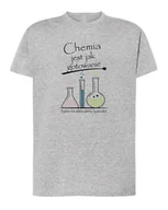 Koszulki i topy damskie - Koszulka Dzień Nauczyciela Chemia Śmieszna Prezent Szara M - miniaturka - grafika 1