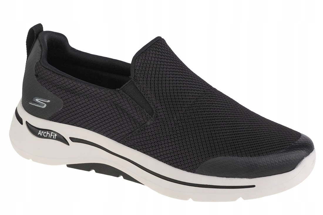 SKECHERS MĘSKIE TRAMPKI WSUWANE CZARNE 43 ŻTO