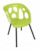 Fotele i krzesła ogrodowe - Krzesło ogrodowe tarasowe zielone Ghost - miniaturka - grafika 1