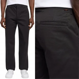 Lee RELAXED CHINO Black Chetopa Twill LUŹNE CZARNE CHINOSY W32 L34 - Spodnie męskie - miniaturka - grafika 1