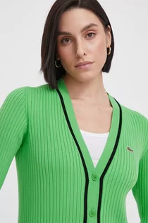 Swetry damskie - Lacoste sweter damski kolor zielony lekki - grafika 1