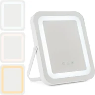 Lusterka do makijażu - Lusterko kosmetyczne z oświetleniem, lustro do makijażu z włącznikiem dotykowym i funkcją pamięci, możliwość ściemniania, regulowany kąt nachylenia - miniaturka - grafika 1