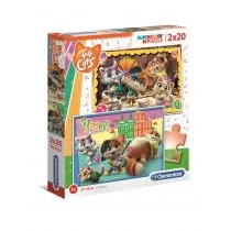 Clementoni Puzzle SuperColor 44 Koty 2 x 20 - Puzzle - miniaturka - grafika 1