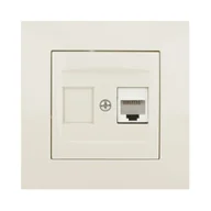 Wyłączniki światła i elektryczne - LEDart ELEKTRO - PLAST komputerowe pojedyncze CARLA kremowy ELEKTRO - PLAST - miniaturka - grafika 1
