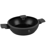 Garnki - PŁASKI GARNEK TYTANOWY Z POKRYWĄ 30cm BERLINGER HAUS BH-8129 ANTRACIT - miniaturka - grafika 1