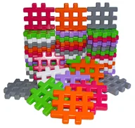 Klocki - Przestrzenne Wafle Klocki Marioinex 55 Szt, Energetyczne Insta Kolory - miniaturka - grafika 1