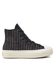 Converse Trampki Chuck Taylor All Star Lift Platform Crochet A09829C Czarny - Trampki damskie - miniaturka - grafika 1